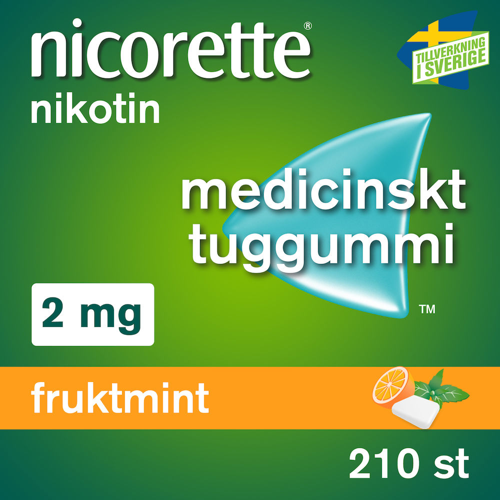 Nicorette Fruktmint Medicinskt Tuggummi Mg St Apotek Hj Rtat