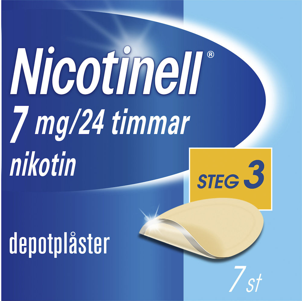 Nicotinell Depotplåster 7mg/24timmar Påse, 7x1depotplåster