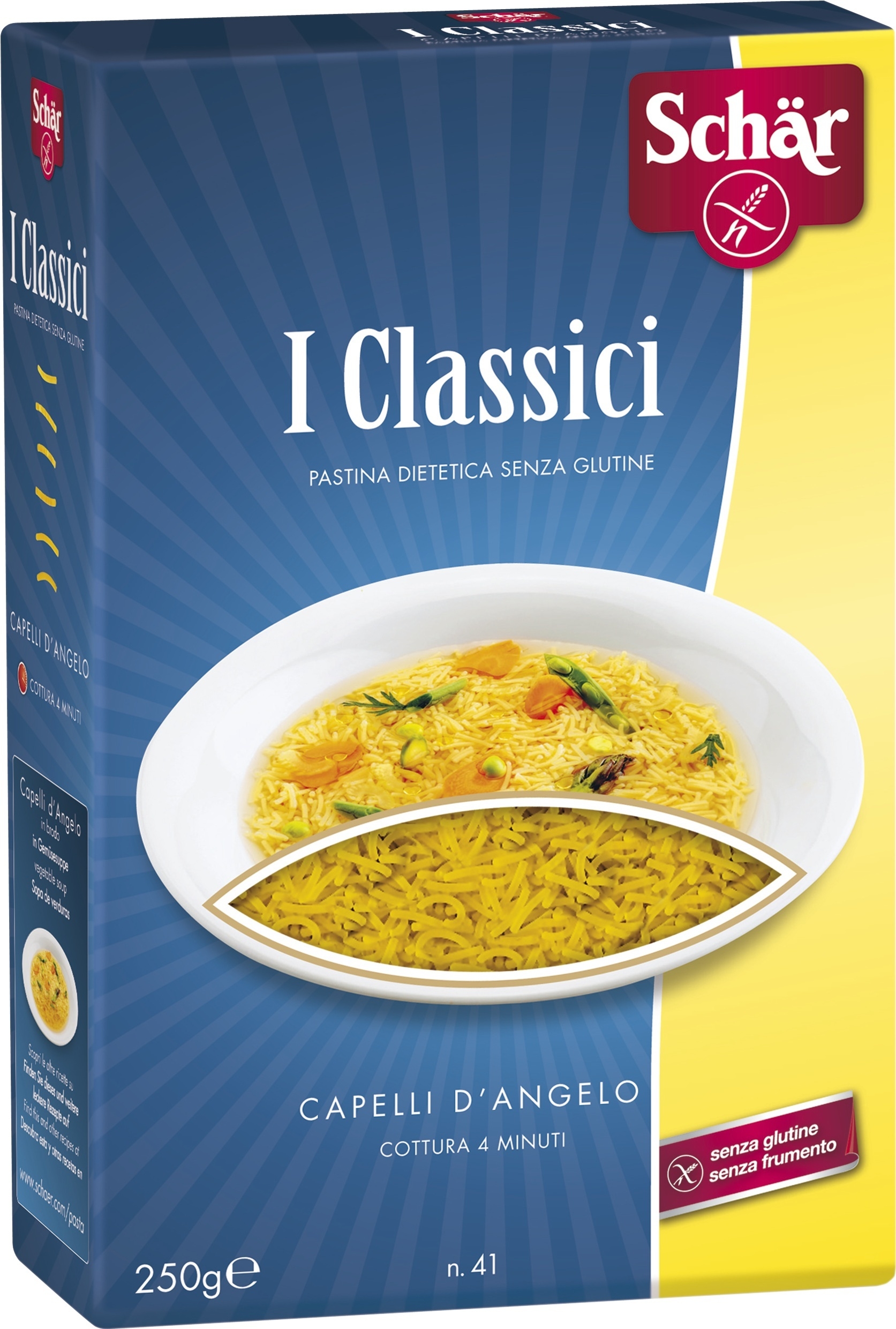 Schär glutenfri Pasta Capelli d'Angelo (änglahår) 250 g - Apotek Hjärtat