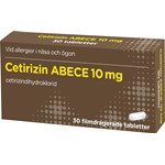 Cetirizin ABECE filmdragerad tablett 10 mg 30 st
